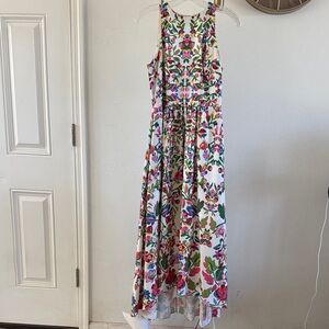 Cynthia Steffe Abstract Floral Multicolor High Low Dress 2